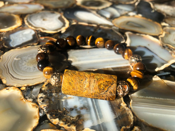 Tiger's Eye and Gold Lava