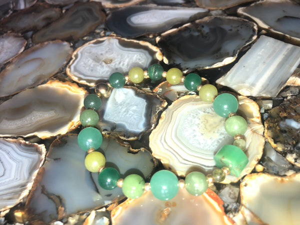 Chlorophyllous, African Jade, Peridot & Green Garnet